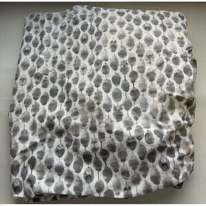POTTERY BARN KIDS WEST ELM STAMPED GRAY OWL ORGANIC COTTON FITTED CRIB SHEET